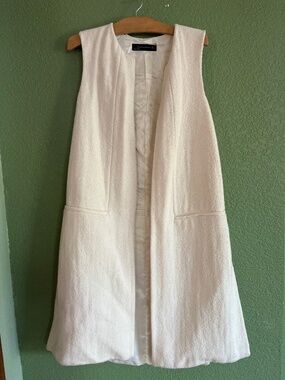 Zara Woman long wool blend vest size S